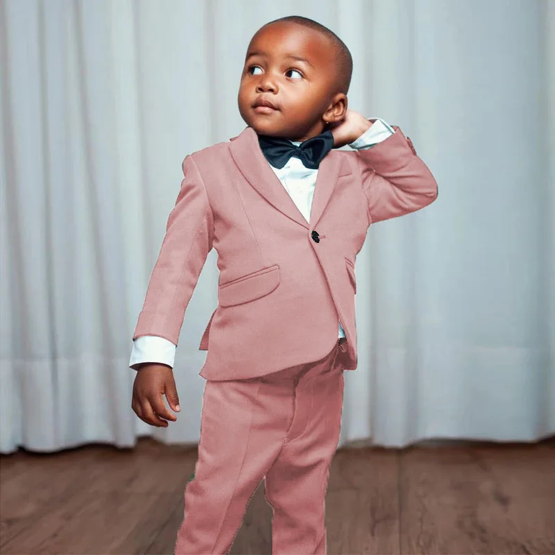 High Quality Boys 2 Piece Suits Coat Pant Designs Jacket Suit for Kids Wedding Color Gold