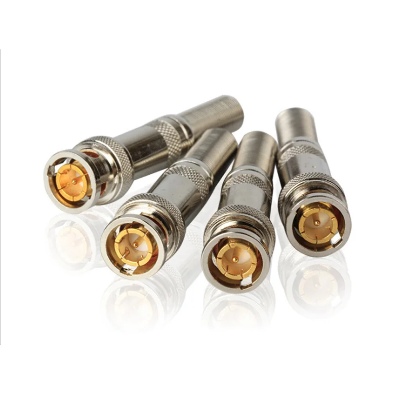 
Customized Micro DVI Gold-plated Welding-free Head American Coaxial Pin Cable BNC Connector For CCTV Video Camera 