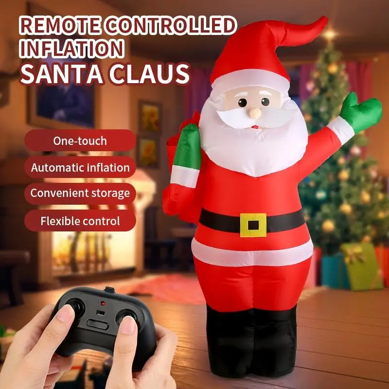 EPT 113CM Remote Control Musical Moving Large 360 Degree Rotation Christmas Inflatable Santa Claus Toys