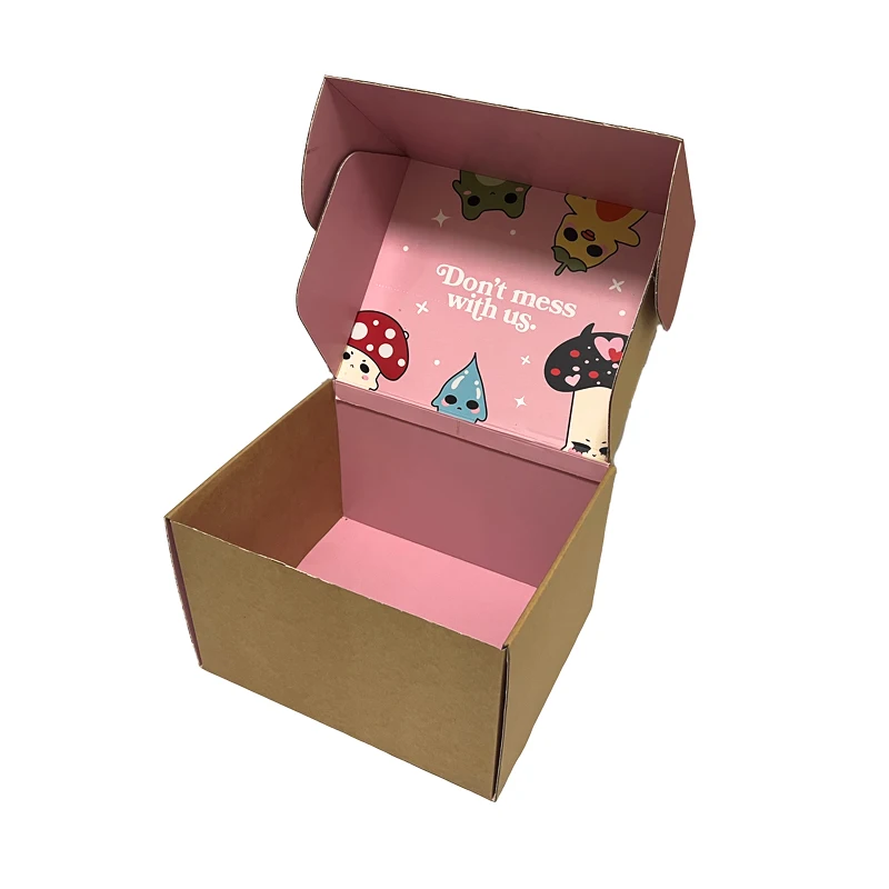 new arrival pink color customized size corrugated  mailer paper gift box