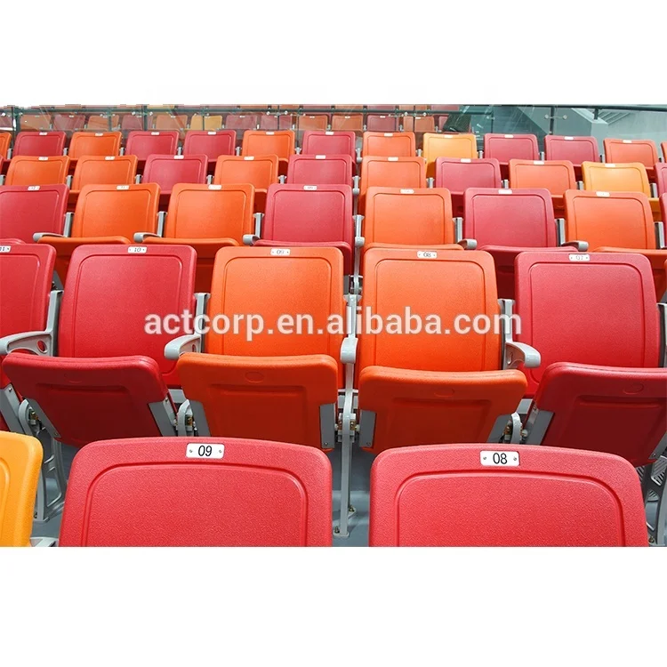 Plastic Folding Stadium Hall Seats Church Chair with Aluminum