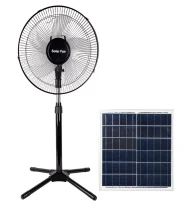16 inches Solar Remote Control Charging Fan Floor Fan Rechargeable Stand Fan with battery life strong wind portable