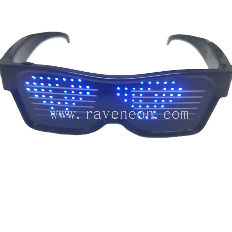 
LED Multi Style Glasses USB Rechargeable Mobile Phone APP Programmable Magic Party Eyeglasses 