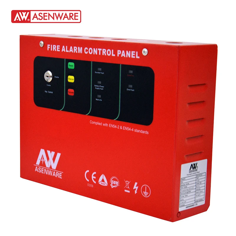 Asenware 1/2/4 панель управления зоны для обычной системы пожарной сигнализации