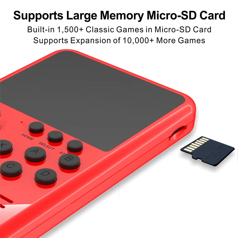  Портативная игровая мини-консоль M3S M3 PLUS 3 2 дюйма 4 ГБ/32 ГБ 1500 + бесплатных ретро-игр 8/16/32/128 бит детский