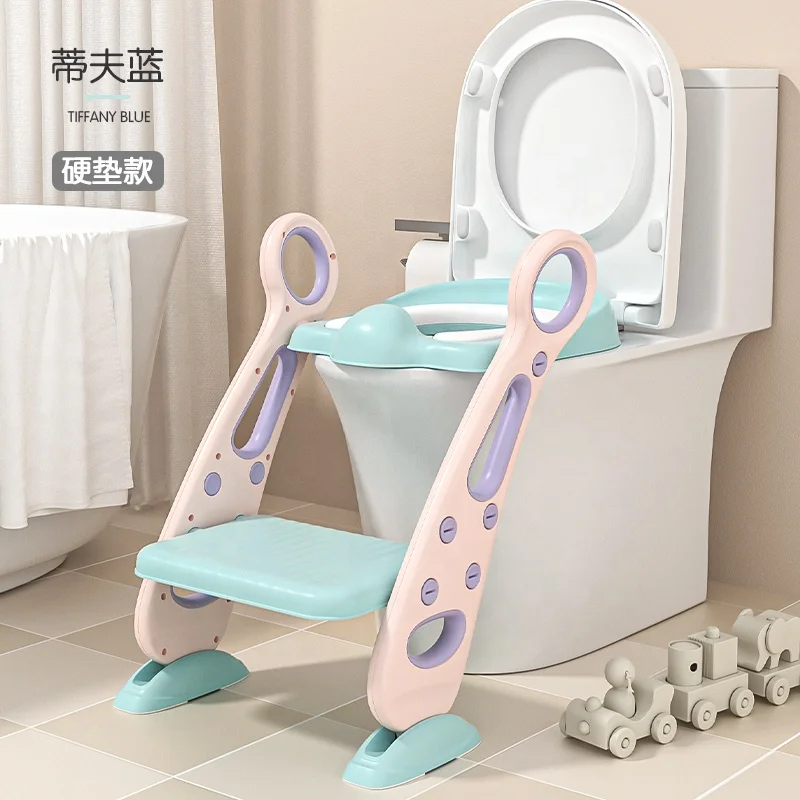 Baby Kids Toilet Training Step Stool Toilet Trainer Potty Chair Ladder Cushion Baby Potty