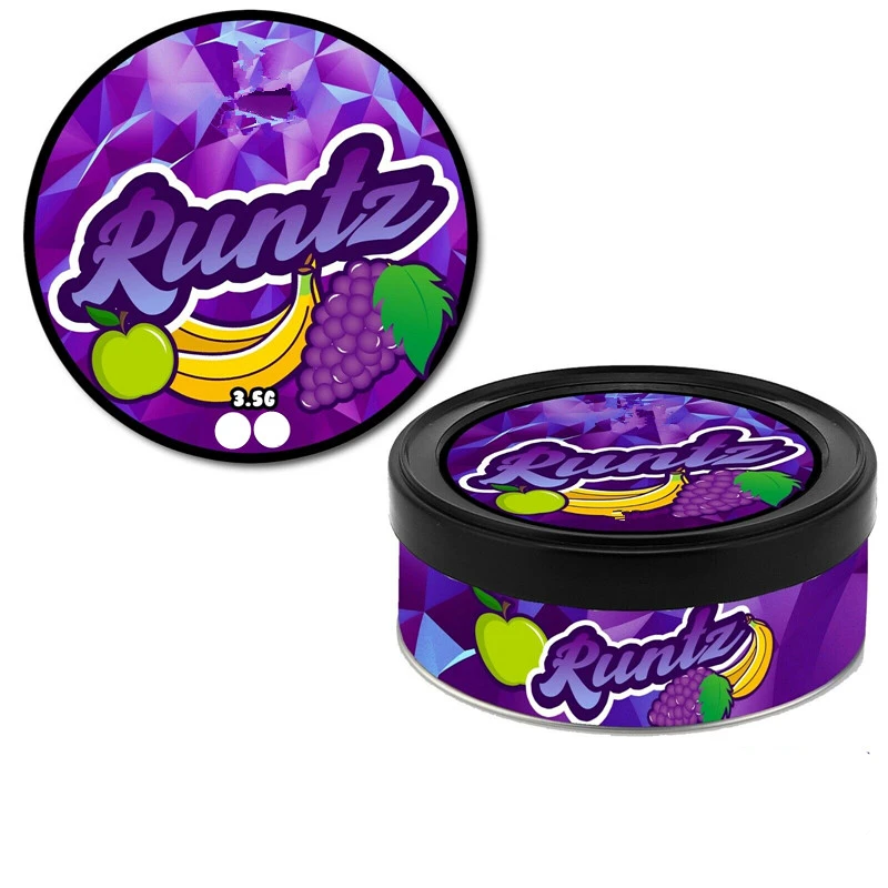 
100ml 3.5g Metal Tin Tuna Ring Pull Open Can Press Tin Can With Black Plastic Cover 