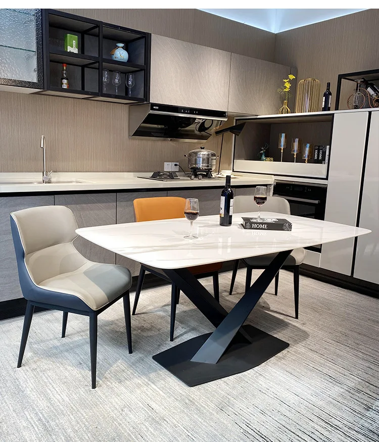 Morden Luxury design marble top dining 4~8 chairs table set dining room furniture table and chairs for dining room