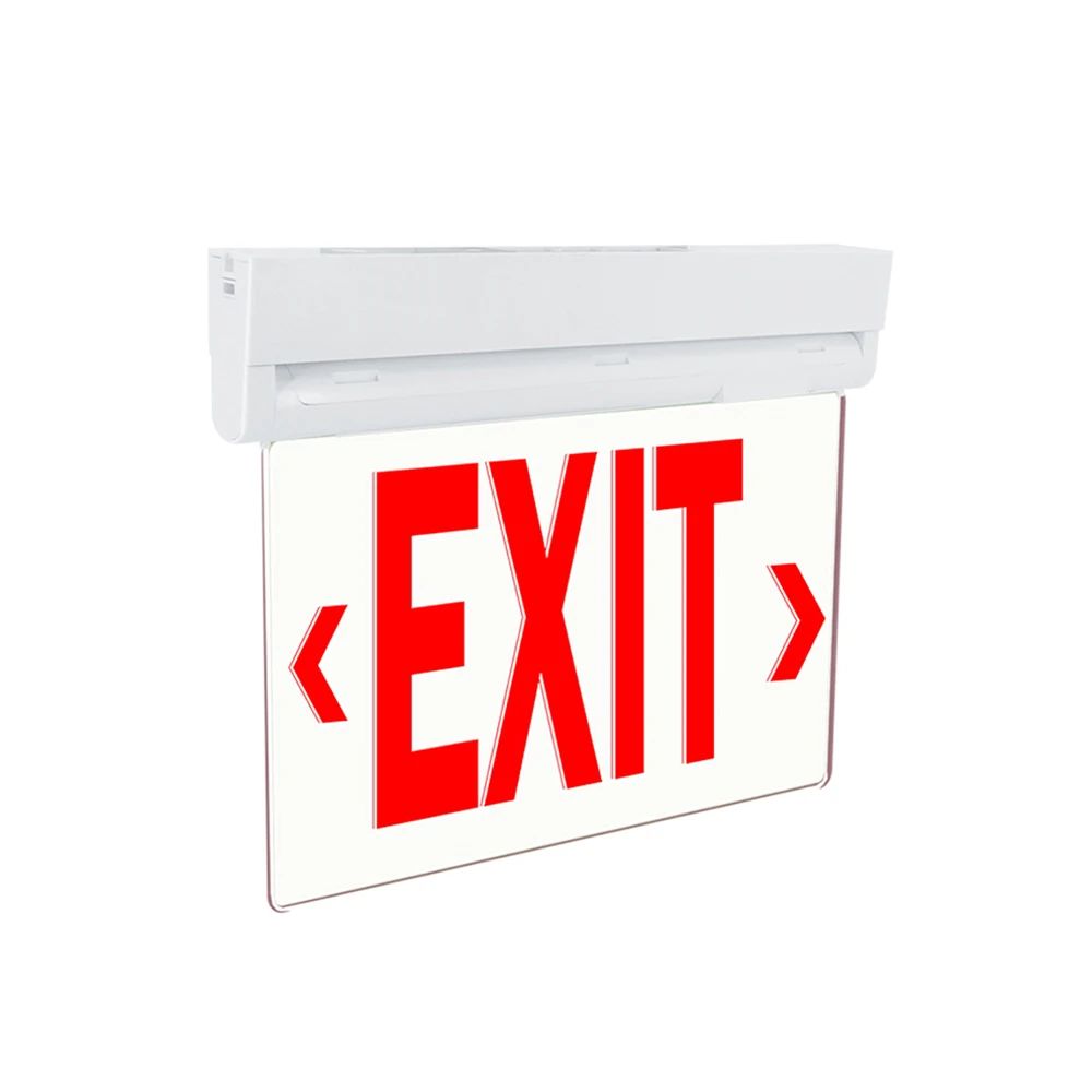 Green Single double face replaceable indicator ultra-thin plastic LED exit sign fire emergency light