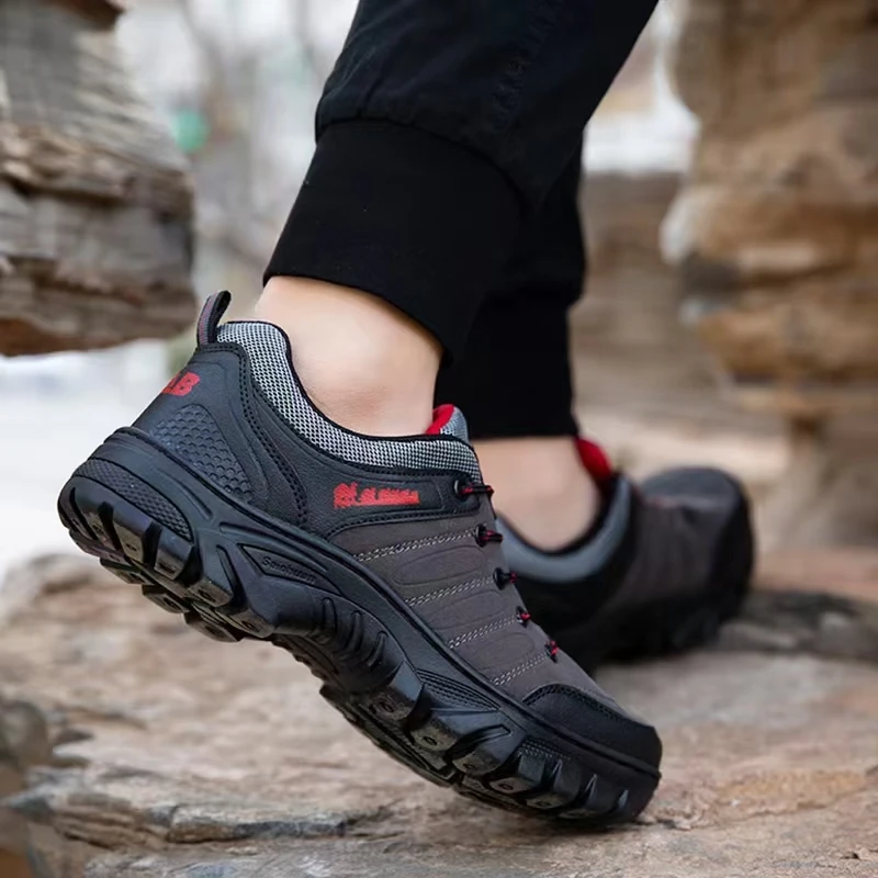 Cheap stock wholesale outdoor leather sports hiking shoes for men women big size 36-48 walking running sport casual shoes