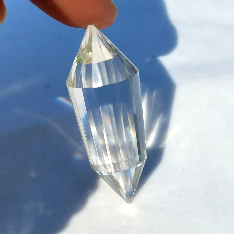 Wholesale Small Size 24 facets vogel Crystals healing crystals 24 sides clear Crystal Double Terminate Point for meditation
