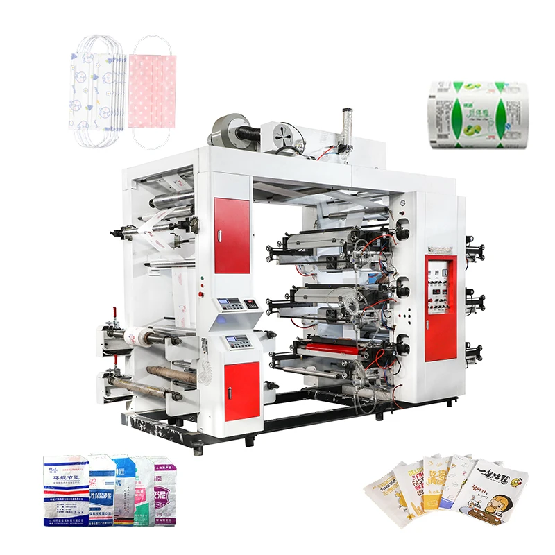 6 colors 2 Automatic flexographic machine printing printers label