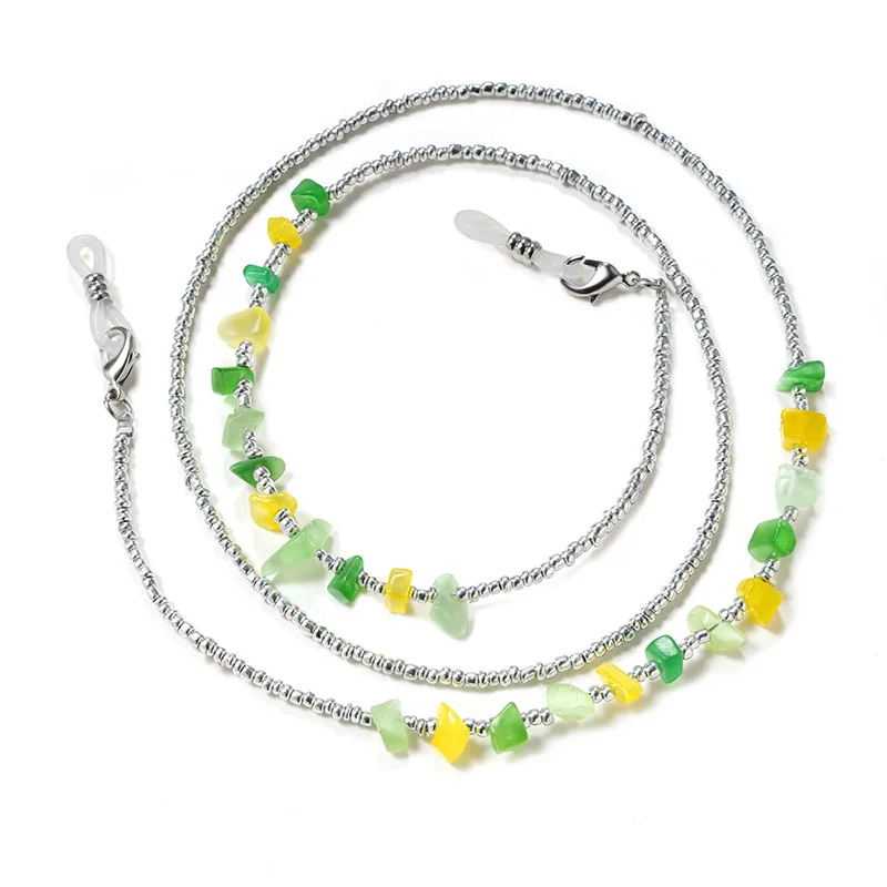 Color Reading Glasses Chain Colorful Stone Sunglasses Cords Eyeglass Lanyard Hold Straps Eyewear Retainer For Women