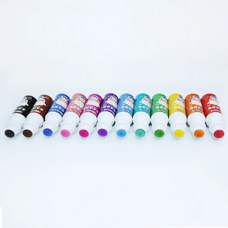 New Kids Dot Markers Drawing Toys ,12 Colors Washable Bingo Marker Graffiti Pens Pack Activity Sheets Toddler Art Painting Set