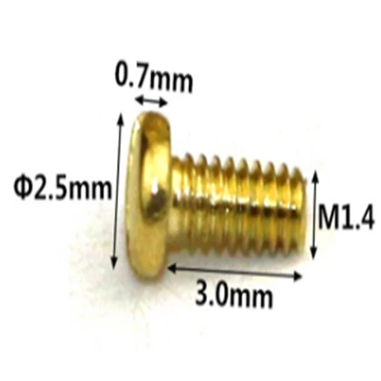 
 Горячая Распродажа M1.4 латунная головка с прорезью mini small micro screw  