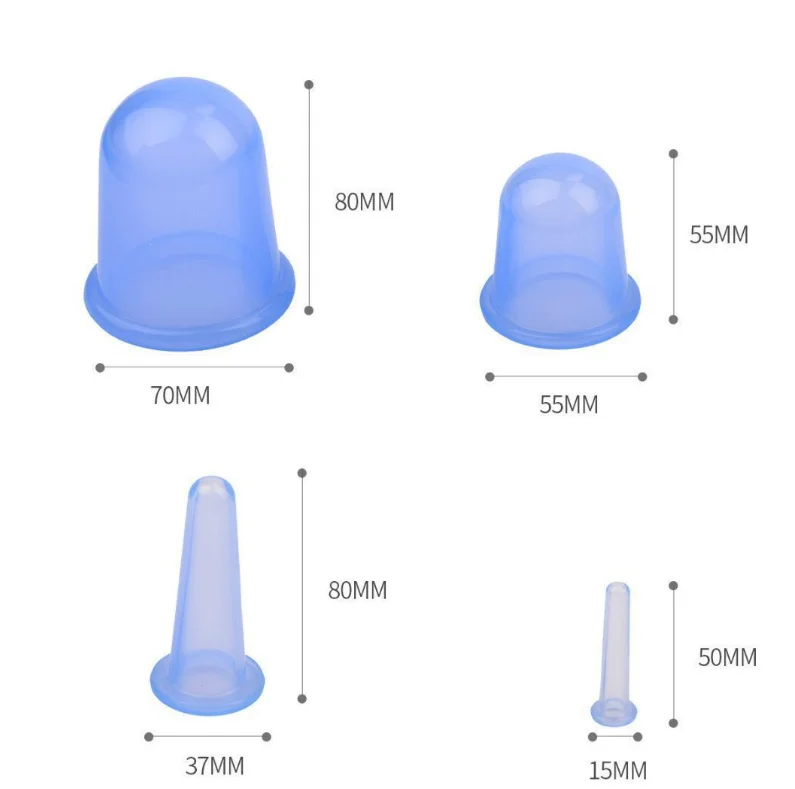 Eco-friendly Medical Device Wet Cuppings Set Therapy Facial Cupping Silicone Cupping Cups Massage