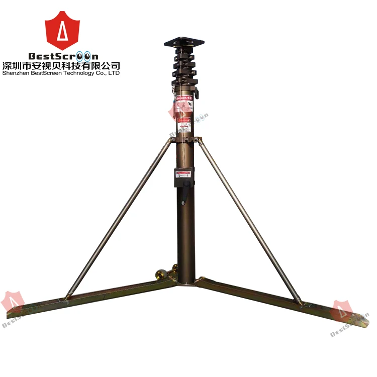 10m aluminium manual winch crank military telescopic mast manual mast for attena and lighting and camera