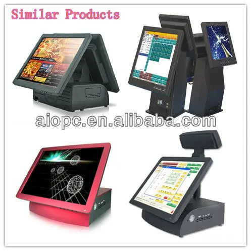 aiopc Luxury custom Intel Celeron Processor J1900 fanless cash register machine touch pos for restaurants android POS and PC POS