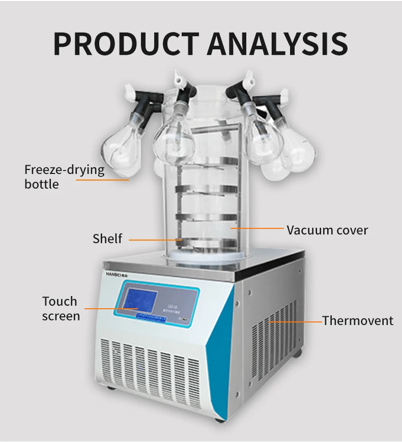 oil free vacuum pump industrial fruit food drying machine freeze dryer
