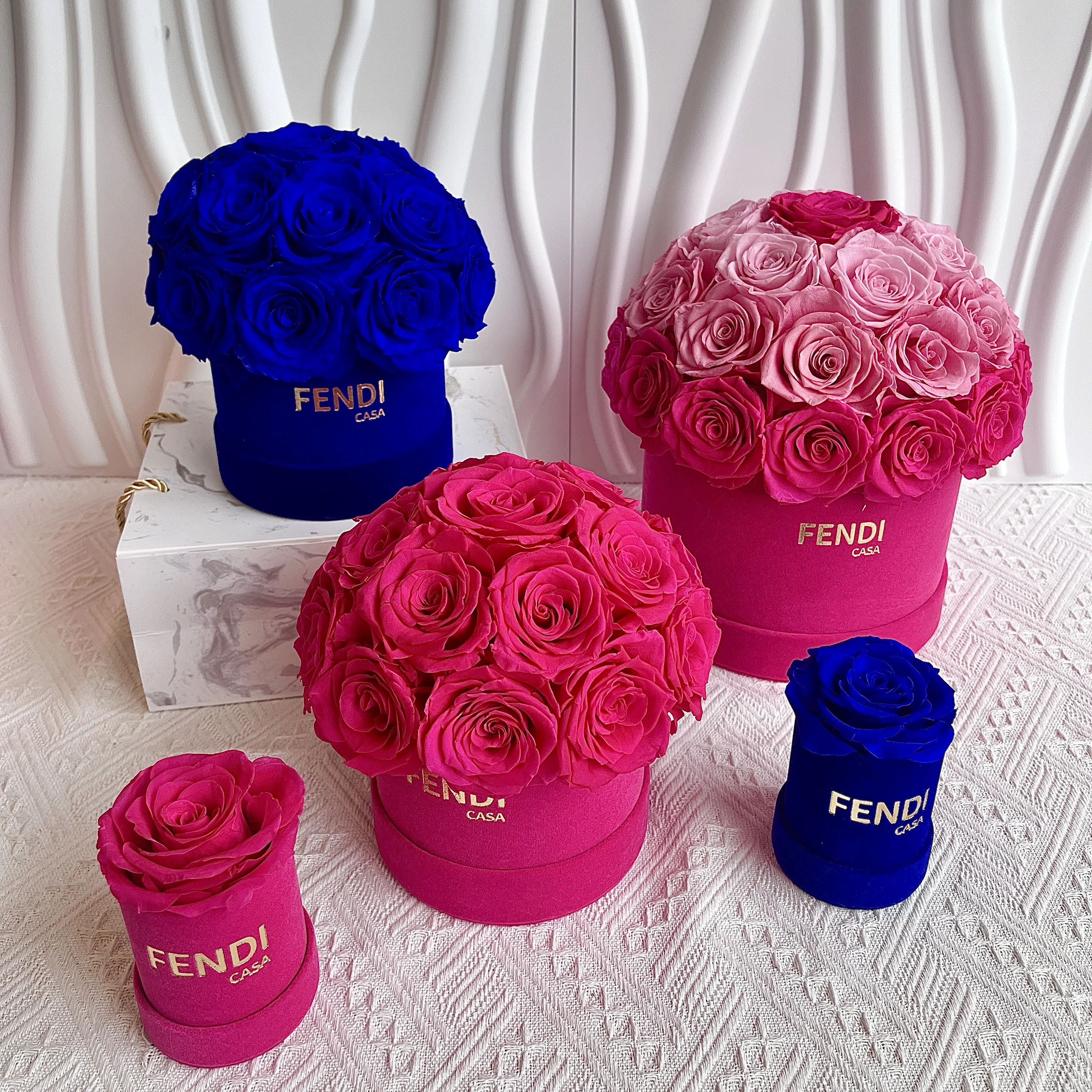 Futuristic Design Classic Riven Travertine Venice Lego Ceramic Vase With Dried Forever Preserved Rose For Centerpiece Decoration