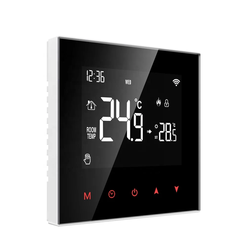 Lcd Touch Screen Voice Control Data Storage Water Floor Heating Wifi Thermostat