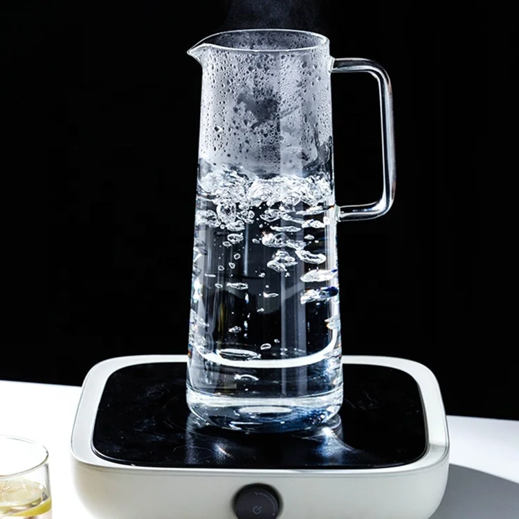 
New design set box gray color water borosilicate glass with easy pouring pitcher nozzle 