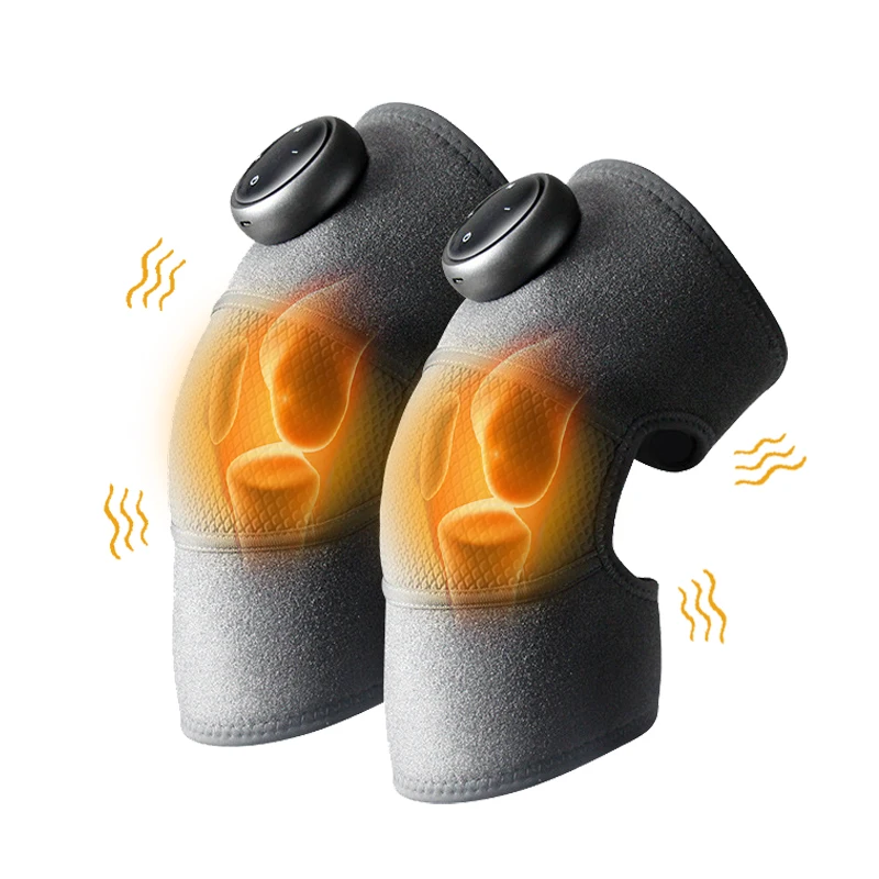 Intelligent rechargeable air compression hot heated knee massage device equipment