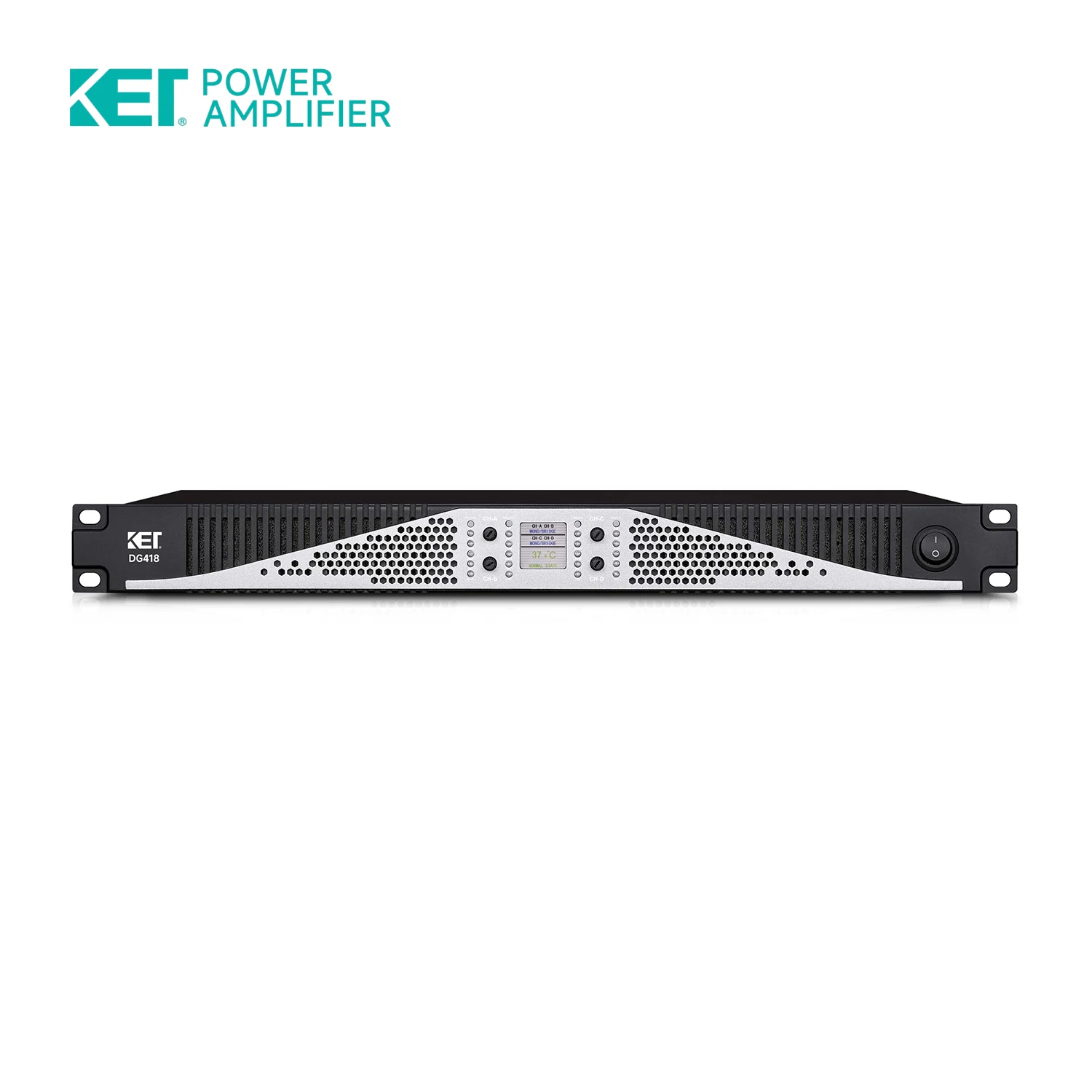 KET DG418 High Quality 1U Class D Digital Power Amplifier 1800w High Power