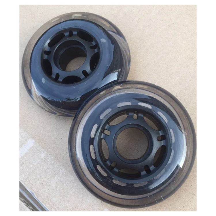 DLPO 50/65/75 mm diameter clear black pu office chair caster wheels