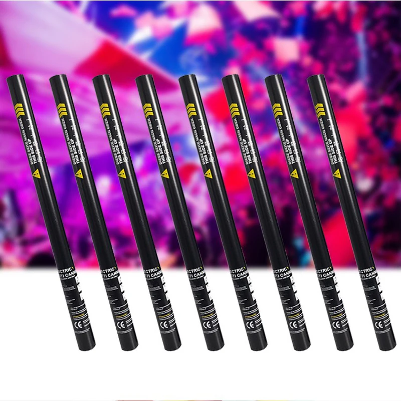 Electric Confetti Tube Cannon Black Need extra Launcher to fire, Flame Resistance Rainbow Filling 80cm 20 feet