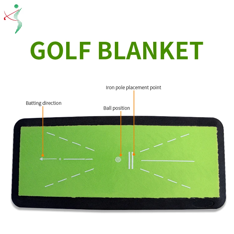 Amazon Hot Sales Mini Golf Hitting Mat For Golf Swing Training Swing Detection Batting Golf Mat
