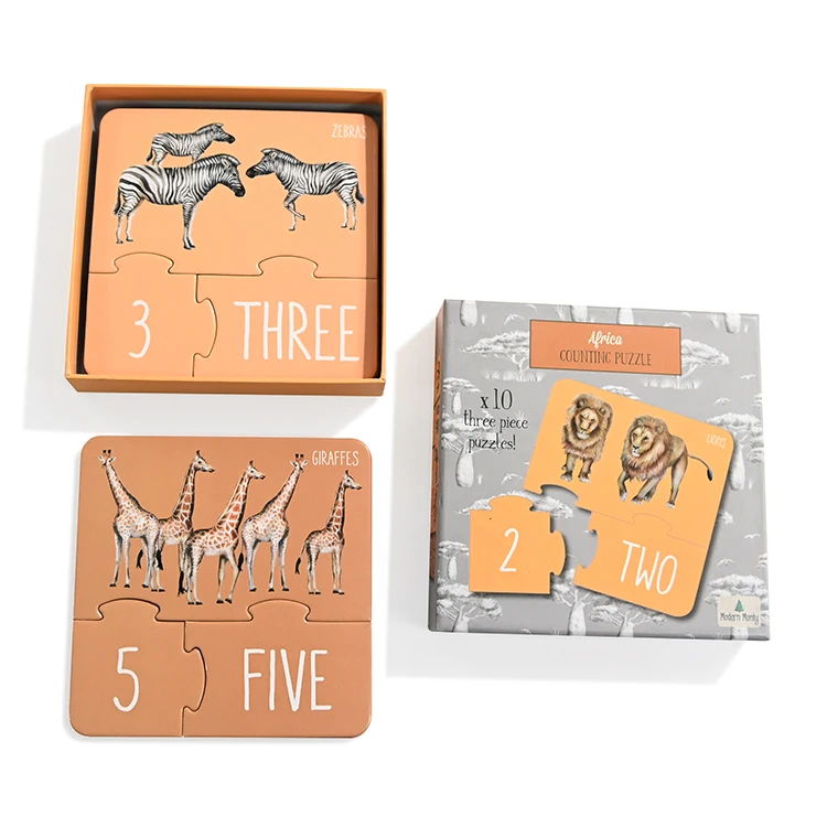 Manufacturer Toddler Math Puzzle English Arabic Numerals Card Game For Kids