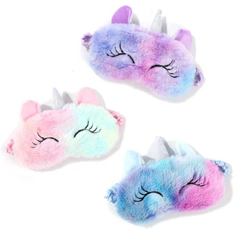 3 Pack Soft Plush Sleeping Party Game Eye Cover Patch Kids Sleep Eye Masks