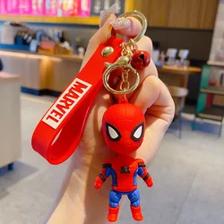 Hot Sale PVC 3D Lovely Cartoon Spider Man captain america avengers toy Hero Hulk Thor pendant marvel figure car key chain