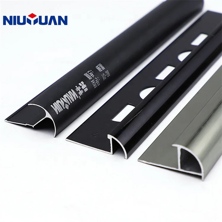 Leading Manufacturer NIUYUAN Customisable Aluminium Round Edge Close Tile Trim