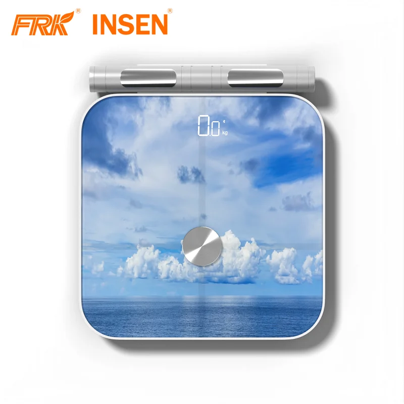 New Bath ITO Glass LED Display 8 Electrode Body Fat Analyzer Monitor Calculator Weight Scale