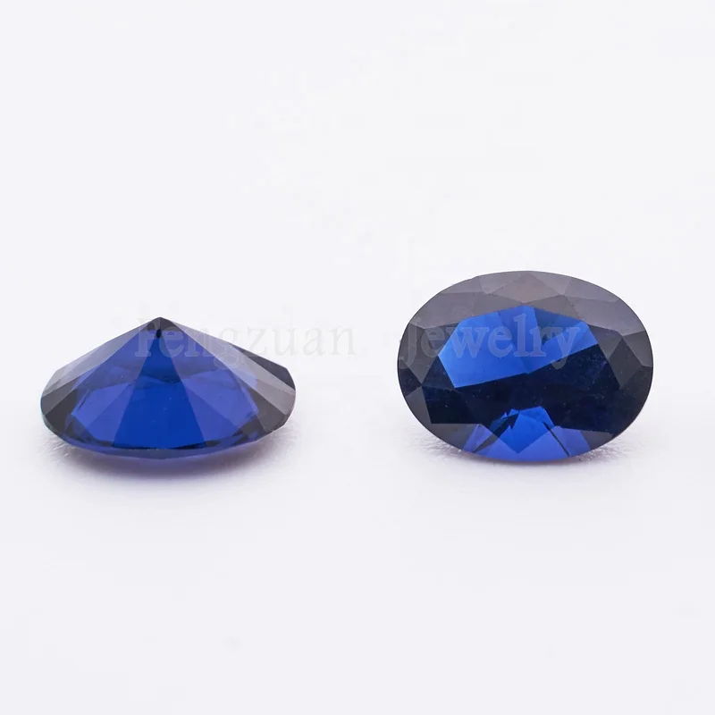 Wuzhou synthetic loose gemstone sapphire blue round cut 5A best quality 34# Blue nano small size 1000pcs/bag