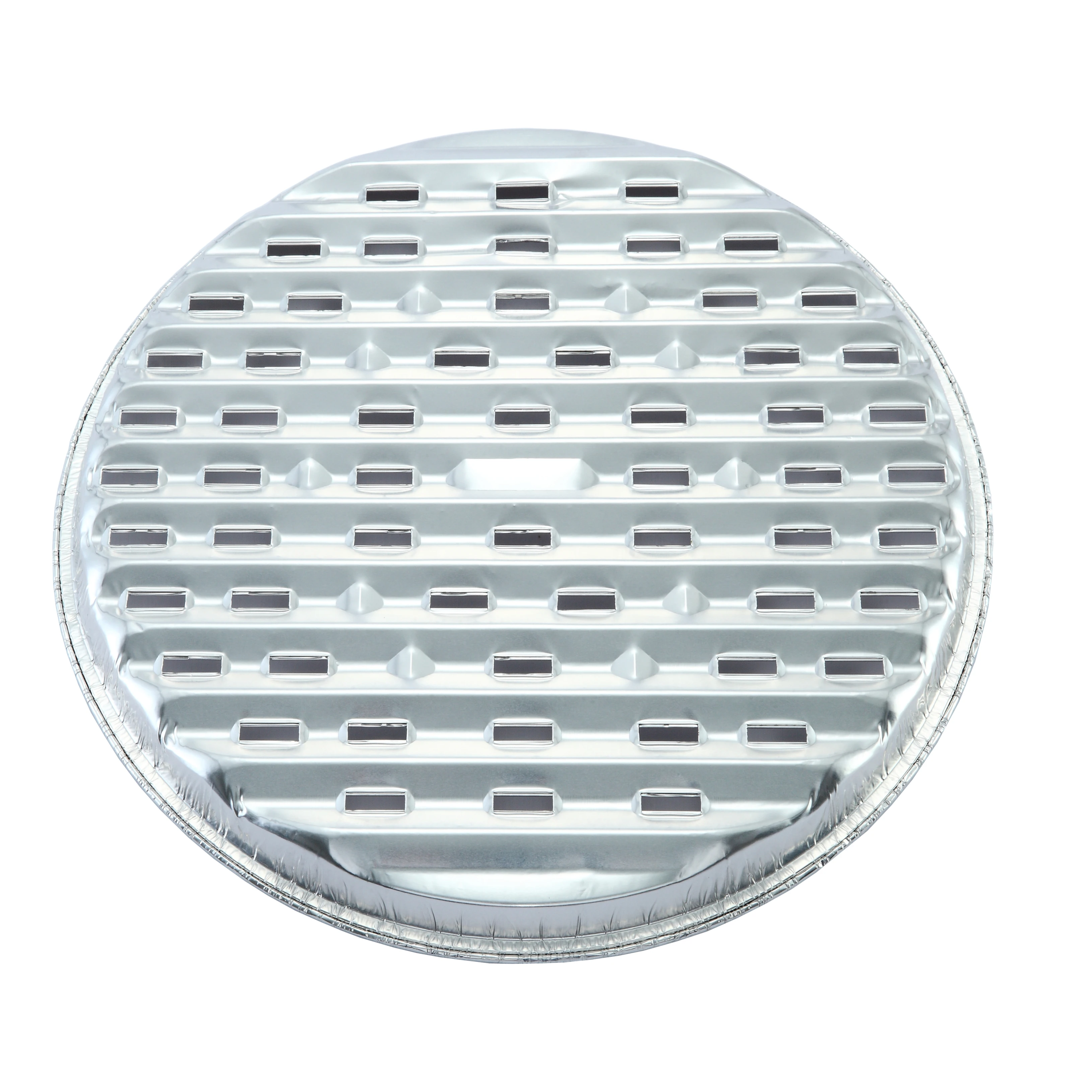 Круглая перфорированная алюминиевая фольга для барбекю, одноразовая Сковорода/лоток для гриля