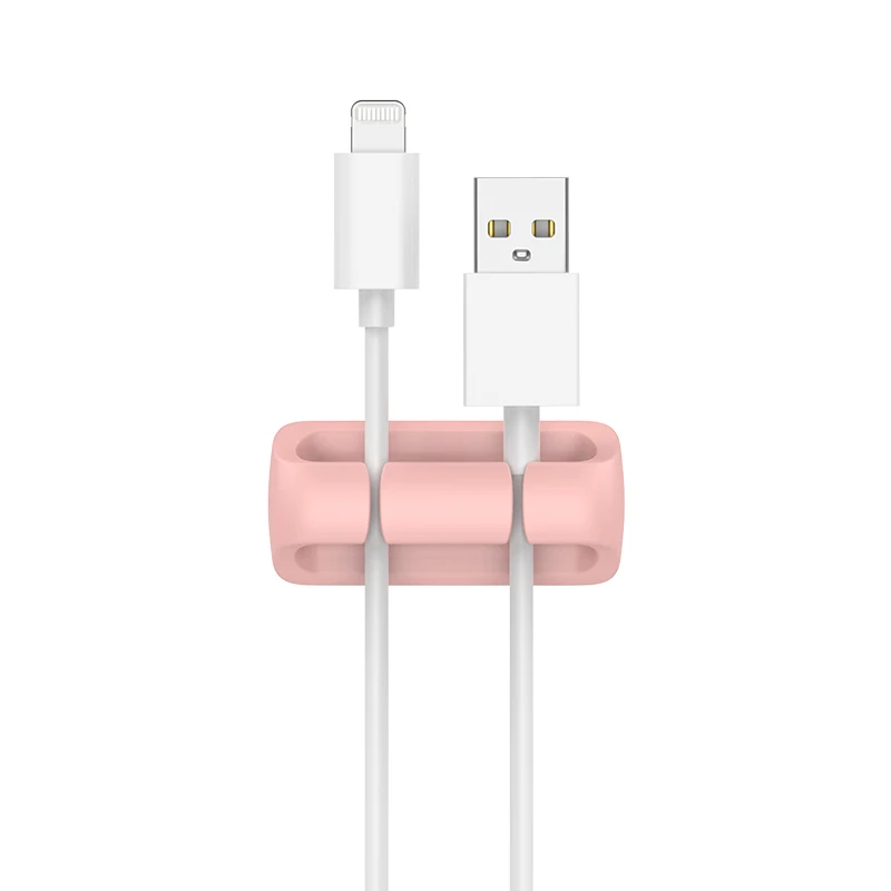 Silicone Desk Cable Management Organizer for Charger Earphone Protector Wire Keeper Holder Flexible USB Cable Winder