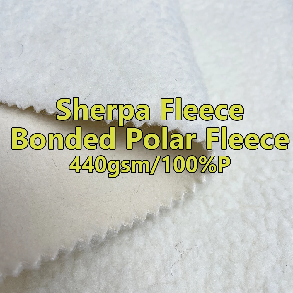 Soft Warm Sherpa Jacket Material Faux Shearling Fabric Polyester Sherpa Polar Fleece Fabric For Winter Coat Outdoor Polar Jacket