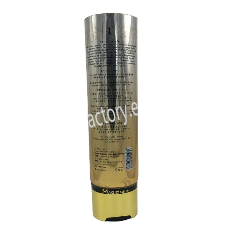 40ml-100ml Cosmetic Plastic Tube with Mushroom-shaped Screw Cover for Face Mask Packaging
