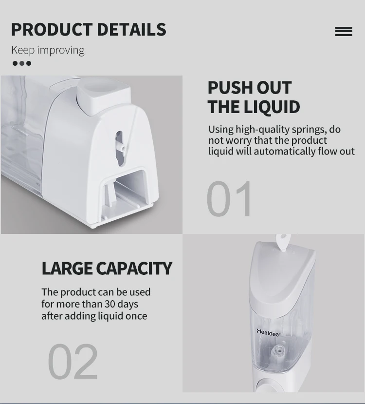 Heaidea Household 300ml hotel liquid soap dispensers kitchen soap dispenser