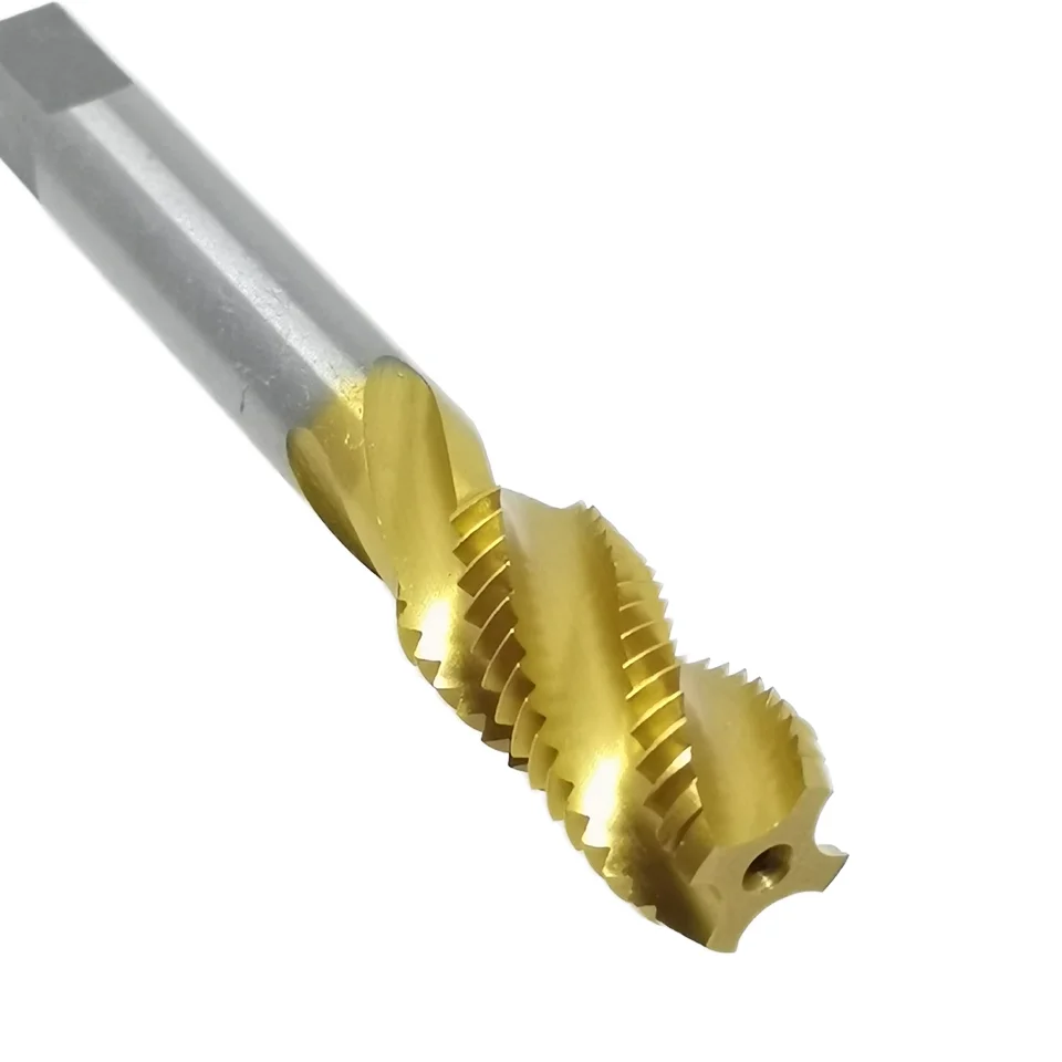 HSS M10X1.5 M10X1.25 M10X1.0 SFT TIN  Spiral Thread For tapping blind holes Machine Tap Spiral flute taps