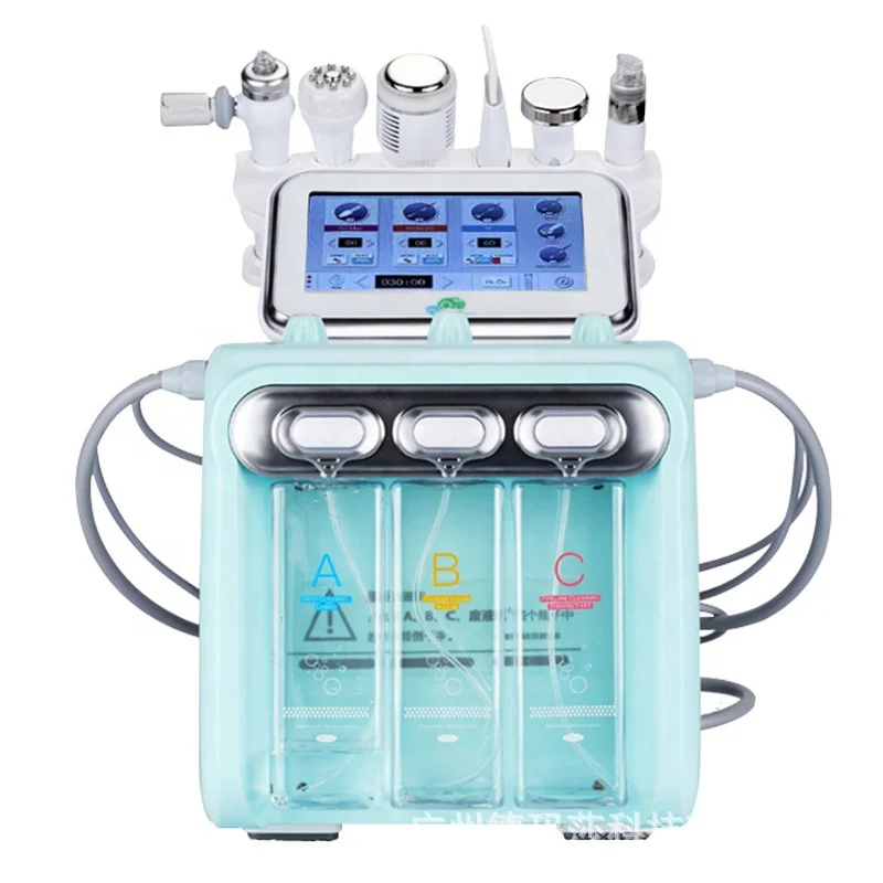7 in 1 Hydro oxigen facial machine With Mirodermabrasion h2o2 clean facial jet peel cooling hydro spa beauty machine