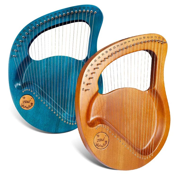 Harp красное дерево 24 струны ударный музыкальный инструмент harp тона портативный lyre для
