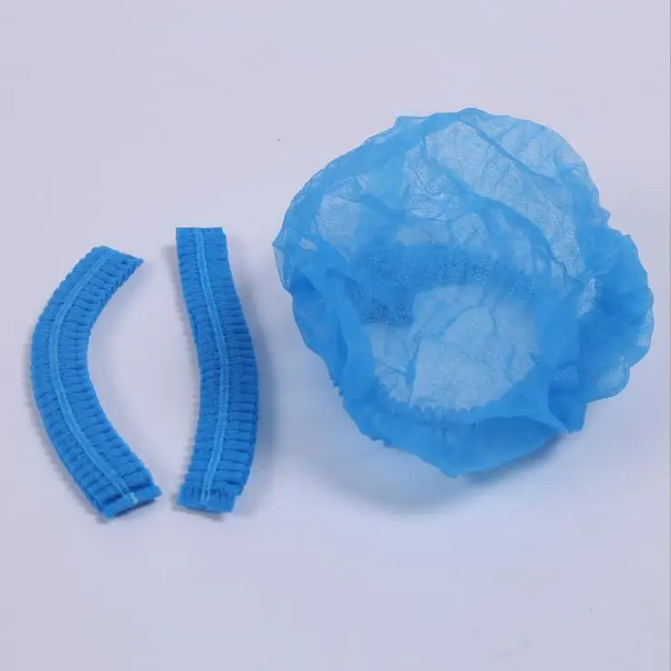 Disposable Single&Double Elastic Medical Mob Cap Non woven nurse Bouffant Cap