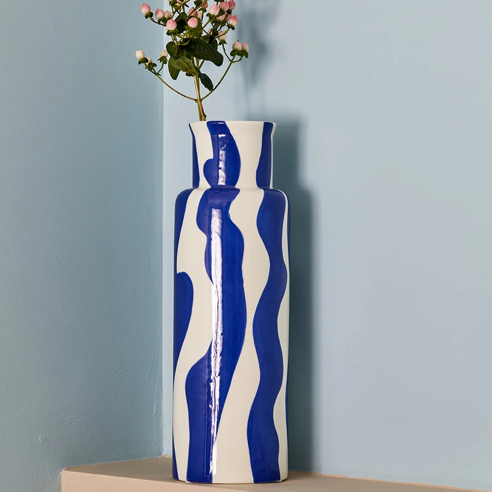 Wholesale flower arrangement vases ornaments tabletop decoration ceramic flower vase for home decor