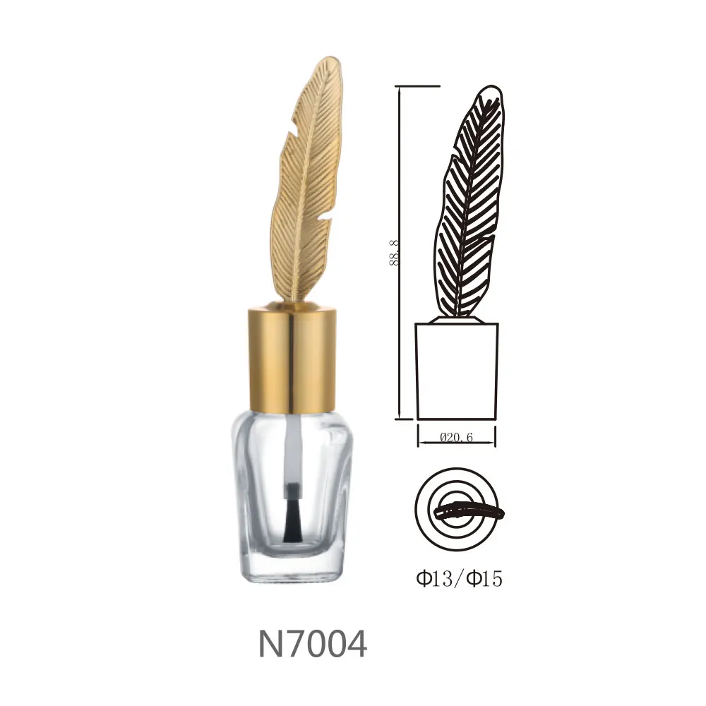 china factory outlets custom 10ml 12ml 15ml clear empty gel nail polish glass bottle with black dupont brush