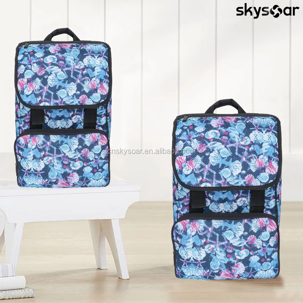 Customized Retro Style High Quality Polyester School Students Bag Unique Floral Backpack for College Teenage Girls