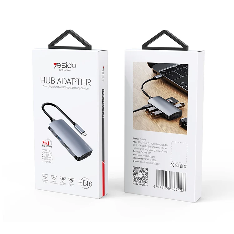 Внешняя док-станция 7 в 1 с портом USB Type-C на 3 0 PD 100 Вт для